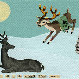 Aceo 06 Santas Wayward Reindeer