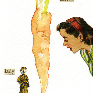 Aceo 10 One Carrot One Lady