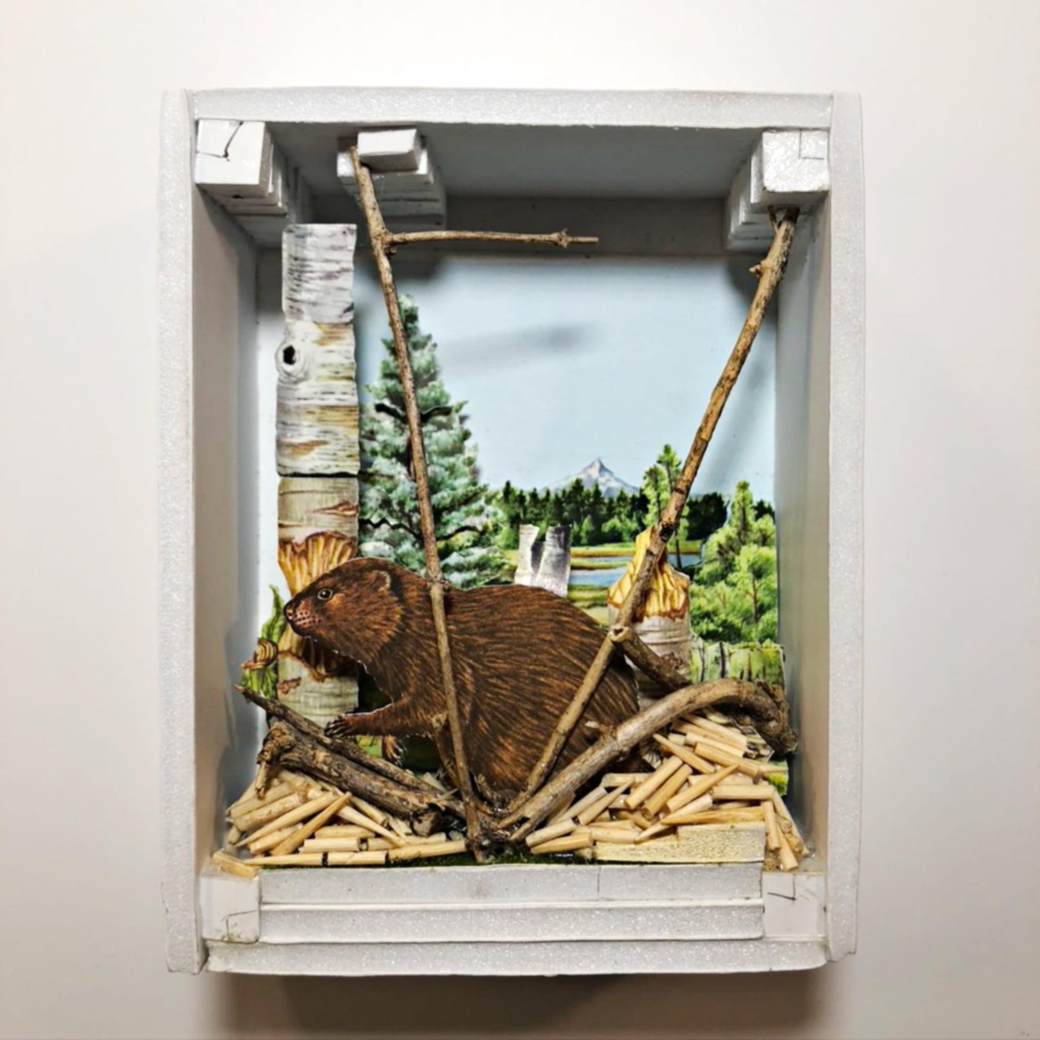 Diorama beaver tree sm 2x